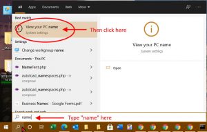 Click search then type name